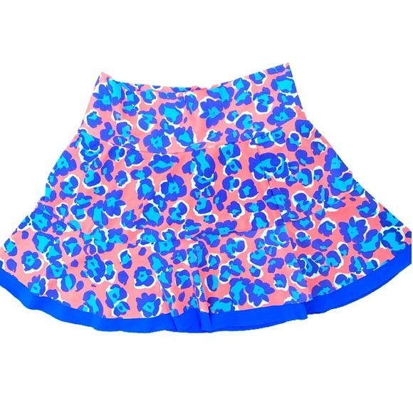 Designs by Lucky Pants - Designs Skort - XS red , blue, nylon spandex